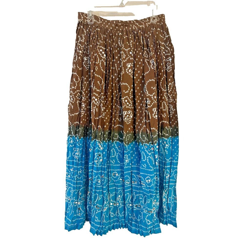 Metro Style Womans Maxi Skirt Size Small Rhinestones Boho Hippie Beachy Festival